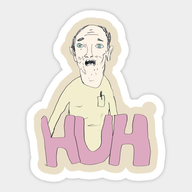 HUH Sticker by Spankriot